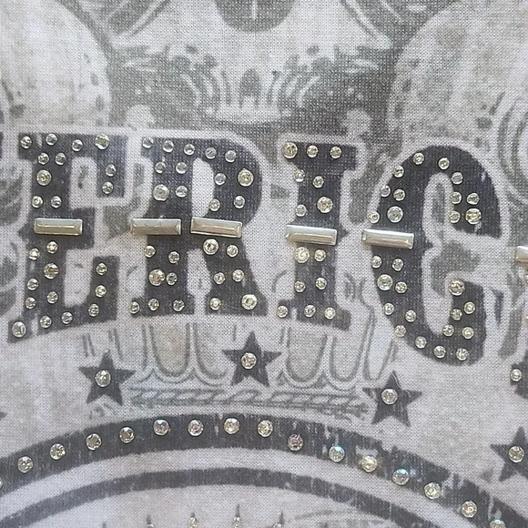 American Cowgirl Floral Graphic Tee - White and Pink Size M - Picture 8 of 11